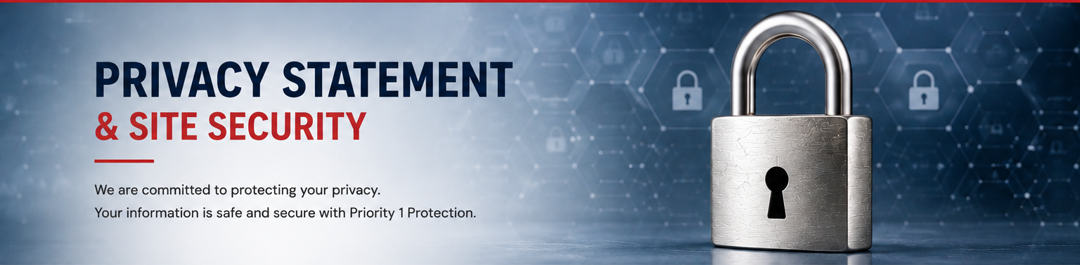 Privacy Statement and Site Security with secure padlock imagery